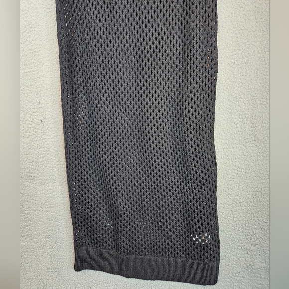 Open Edit Womens Maxi Open Knit Dress Sz XS Black Sleeveless Beach Fun Vacation - Picture 4 of 10